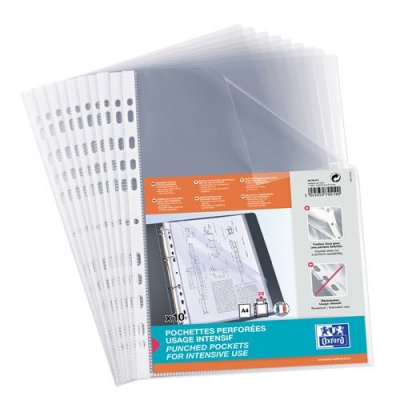 ELBA Lot de 10 pochettes perfor&eacute;es A4 -  - Transparent