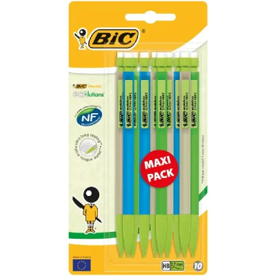 BIC Lot de 10 porte-mines 0.7mm HB Matic Ecolutions