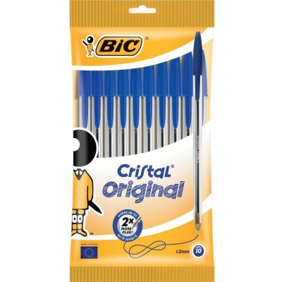 BIC Lot de 10 stylos bille Cristal -  - Bleu