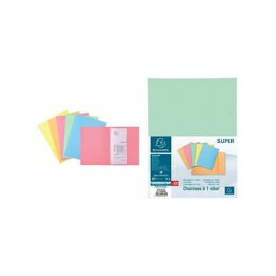 EXACOMPTA Lot de 100 chemises Super 180 24 x 32 cm -  - Bleu