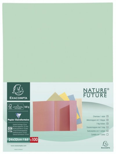 EXACOMPTA Lot de 100 chemises Super 180 24 x 32 cm -  - Vert