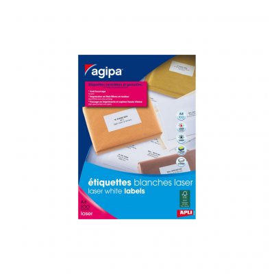 AGIPA Lot de 1100 &eacute;tiquettes multi-usage - APLI - 50 x 25 mm - Blanc