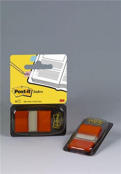POST-IT Lot de 12 Carte de 50 marque page index POST IT 2,5 cm orange 680-4