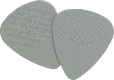 FENDER Lot de 12 M&eacute;diators  Forme 351 Nylon 0,73 mm