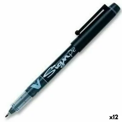 PILOT Lot de 12 stylos roller V sign pen -  - Noir