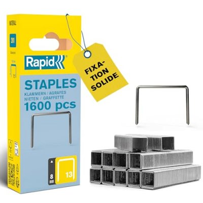 RAPID Lot de 1650 agrafes fil fin  13, 8 mm