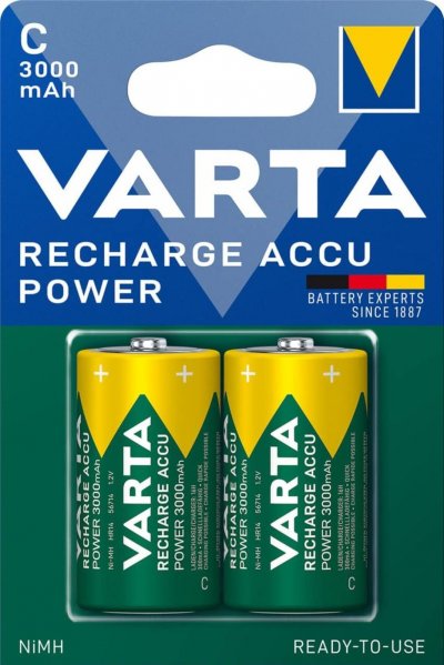 VARTA Lot de 2 accus Power Accu C - 3000 mA