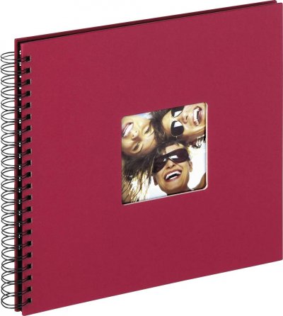WALTHER Lot de 2 albums photo &agrave; spirales Fun rouge 50 pages noires