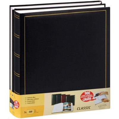 KONTARBOOR Lot de 2 albums photo traditionnels Jumbo 100 pages pour 500 photos 10x15 cm Noir Soit 1000 Photos