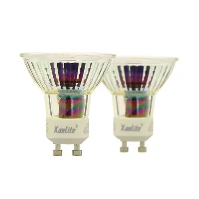 XANLITE Lot de 2 ampoules SMD LED, culot GU10, 345 Lumens, Blanc neutre