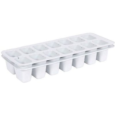MANUTAN Lot de 2 bacs &agrave; 14 gla&ccedil;ons blanc c&eacute;rus&eacute;