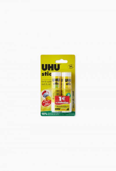 UHU Lot de 2 batons de colle 21g - blanc
