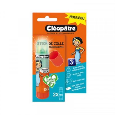 CLéOPâTRE Lot de 2 b&acirc;tons de colle bleut&eacute;e Marine'stick - 15g - Cl&eacute;op&acirc;tre
