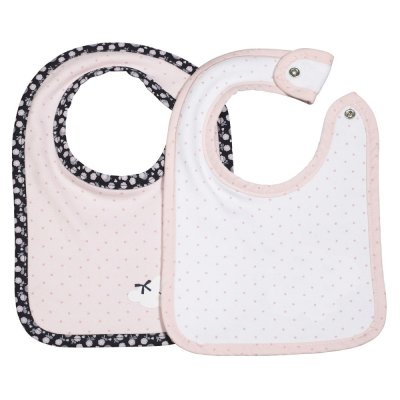 SAUTHON Lot de 2 bavoirs b&eacute;b&eacute; Miss Fleur de Lune -  Baby Deco