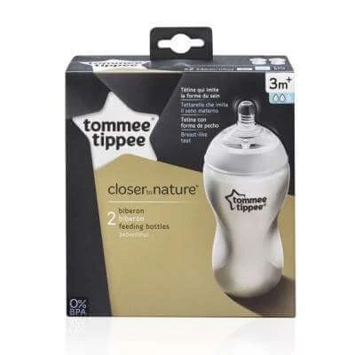TOMMEE TIPPEE Lot De 2 Biberons  Closer To Nature 340 Ml 3m+