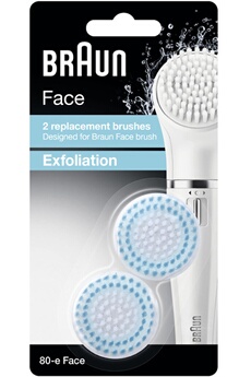 BRAUN Lot de 2 Brosses de visage Exfoliantes  Face Silk-Epil 80-E