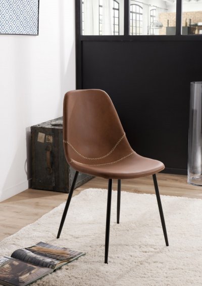 Lot de 2 Chaises John - Marron