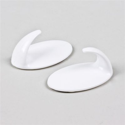 METALTEX Lot de 2 crochets adh&eacute;sifs -  - Blanc - Plastique