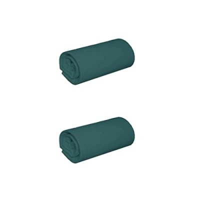 NON RENSEIGNE Lot de 2 draps housses jersey bleu canard bonnet 30 cm 140x200