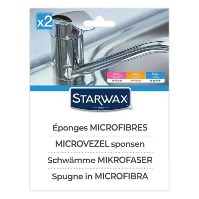 STARWAX Lot de 2 &eacute;ponges  microfibres