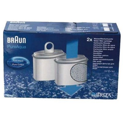BRAUN Lot de 2 filtres a eau KWF2 PURE AQUA PURE COFFEE BRITA pour Cafetiere