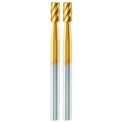 DREMEL Lot de 2 fraises acier rapide Haute Long&eacute;vit&eacute;  Max 194 - &oslash; 3,2mm cylindre