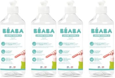 BEABA Lot De 2 Liquide Vaisselle - Sans Parfum - 500 Ml - 
