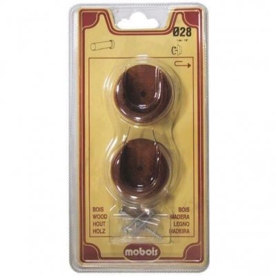 Lot de 2 naissances - d: 28 mm - merisier - Mobois