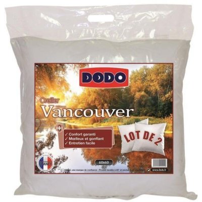 DODO Lot de 2 oreillers 60x60cm