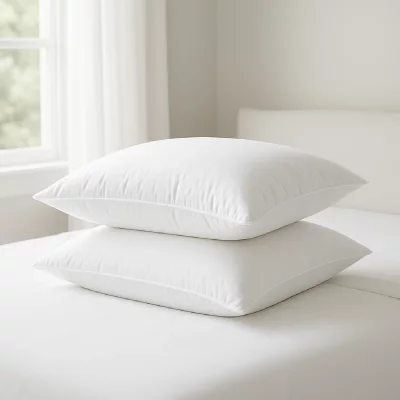 MORTREUX Lot de 2 oreillers blancs &agrave; bouillir - Moelleux 45x70 - 39911