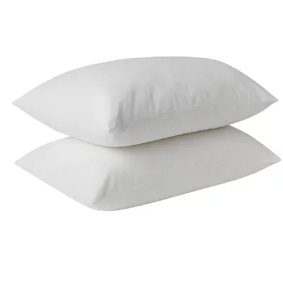MORTREUX Lot de 2 oreillers blancs - Microfibre - Moelleux - 50x70 - 39985