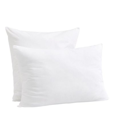 SOMEO Lot de 2 oreillers &eacute;co naturels ferme enveloppe coton bio  50x70