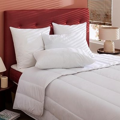 NON RENSEIGNE Lot de 2 oreillers &eacute;co naturels moelleux enveloppe coton bio someo 50x70