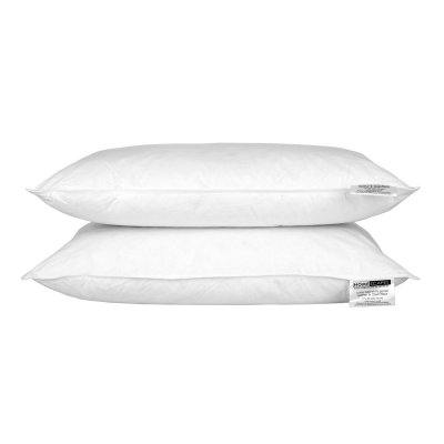 HOMESCAPES Lot de 2 oreillers en plumes et duvet d'oie, 50 x 75 cm