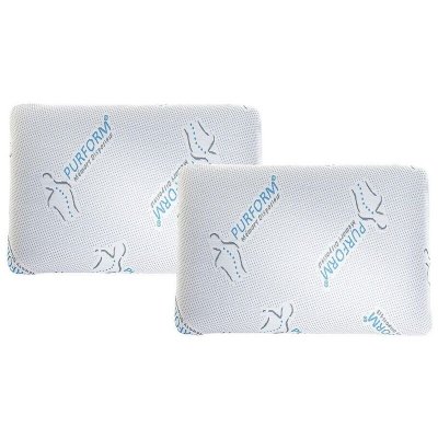 VENTE UNIQUE Lot de 2 oreillers m&eacute;moire de forme anti acariens 60 x 40 cm PURFORM - SIRONA