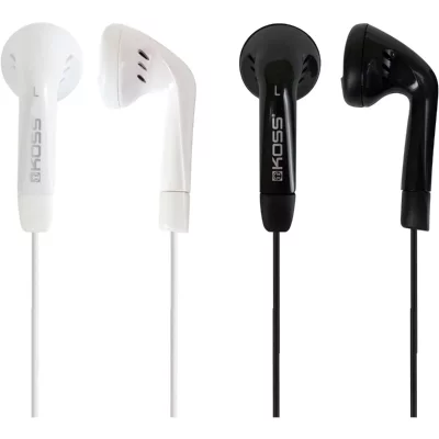 KSS Lot de 2 paires de mini-&eacute;couteurs KE7, 1 blanc et 1 noir 