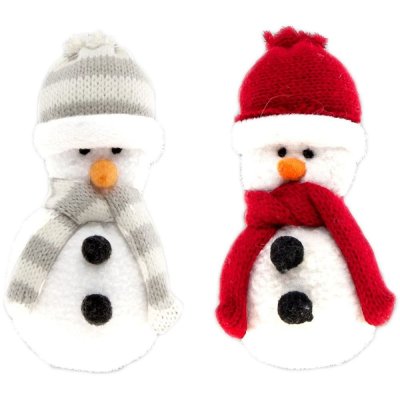 ESPRIT DE NOEL Lot de 2 Petites peluches d&eacute;coration de sapin 11 cm