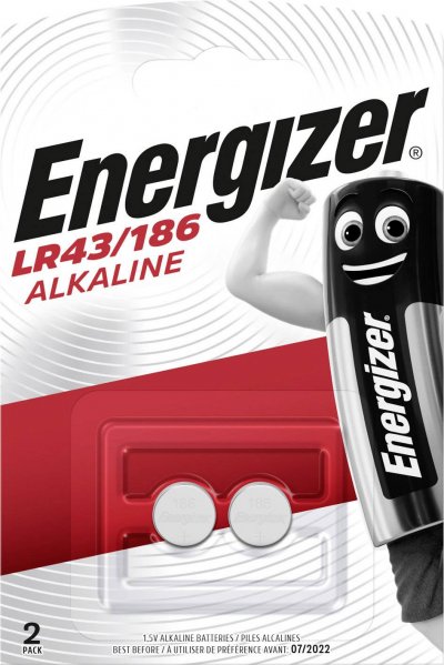 ENERGIZER Lot De 2 Piles Alcaline Lr43/d18ga/v12ga, V, 