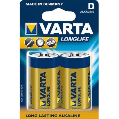 VARTA Lot de 2 piles alcalines Longlife Extra LR20 - D 