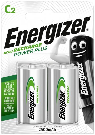 ENERGIZER Lot de 2 piles rechargeable lr14, 2500 mAh, 