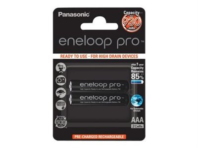 ENELOOP Lot de 2 piles rechargeables  pro type aaa 1,2v - 950 mah (r03) 5410853057185