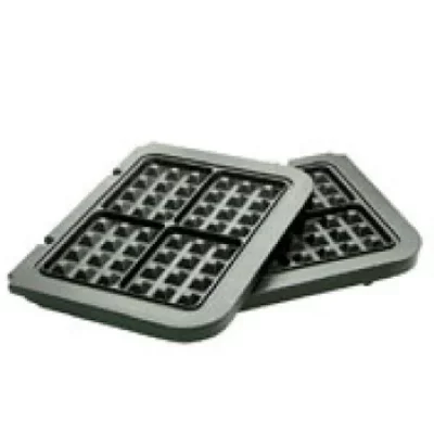 CUISINART Lot de 2 plaques gaufres gr020 pour grill  - 9437983 