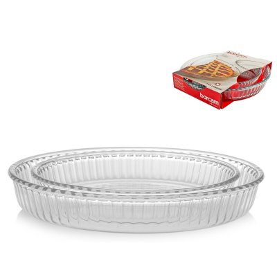 5 FIVE SIMPLY SMART Lot de 2 plats &agrave; tartes 26+32 cm - Pasabahce - Transparent - Verre