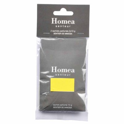 HOMEA Lot de 2 Sachets Parfum&eacute;s ""Calie"" 20g Sentier de Mimosa