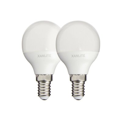 XANLITE Lot de 2 Sph&eacute;riques P45 470 Lumens E14 Blanc Neutre