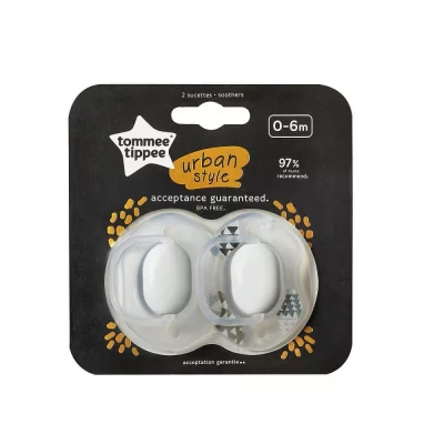 TOMMEE TIPPEE Lot de 2 sucettes closer to nature urban style 0-6m - 