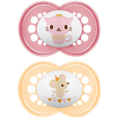 MAM Lot De 2 Sucettes Original Animaux 18 Mois+ Al&eacute;atoire - 