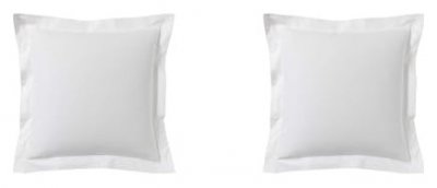 NON RENSEIGNE Lot de 2 taies d'oreillers blanc 100% coton biologique 65x65
