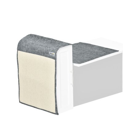 PAWHUT Lot de 2 tapis griffoir grattoir chat de canap&eacute; sol ou mur sisal gris