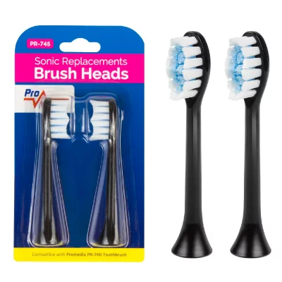 PRO MEDIX Lot De 2 T&ecirc;tes Brosse &Agrave; Dents Promedix Pr-745 Pour Appareil Pr-740 (N